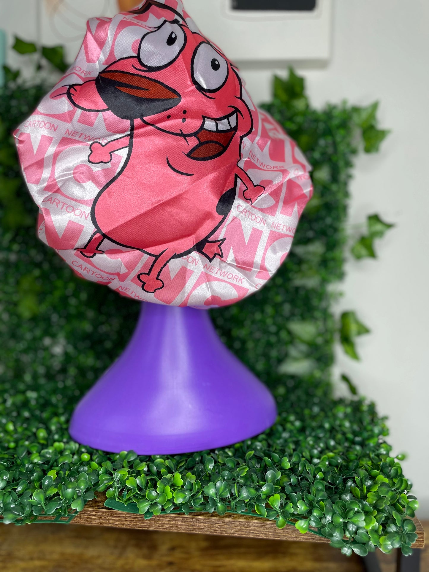 pink cartoon network courage the cowardly dog luxury bonnet
