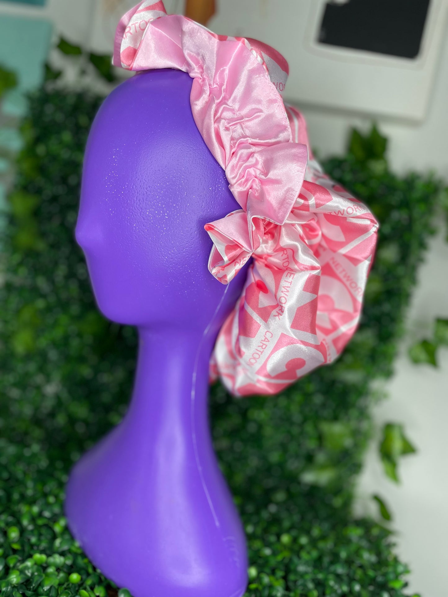pink cartoon network courage the cowardly dog luxury bonnet
