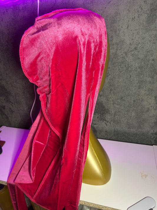 Velvet pink durag